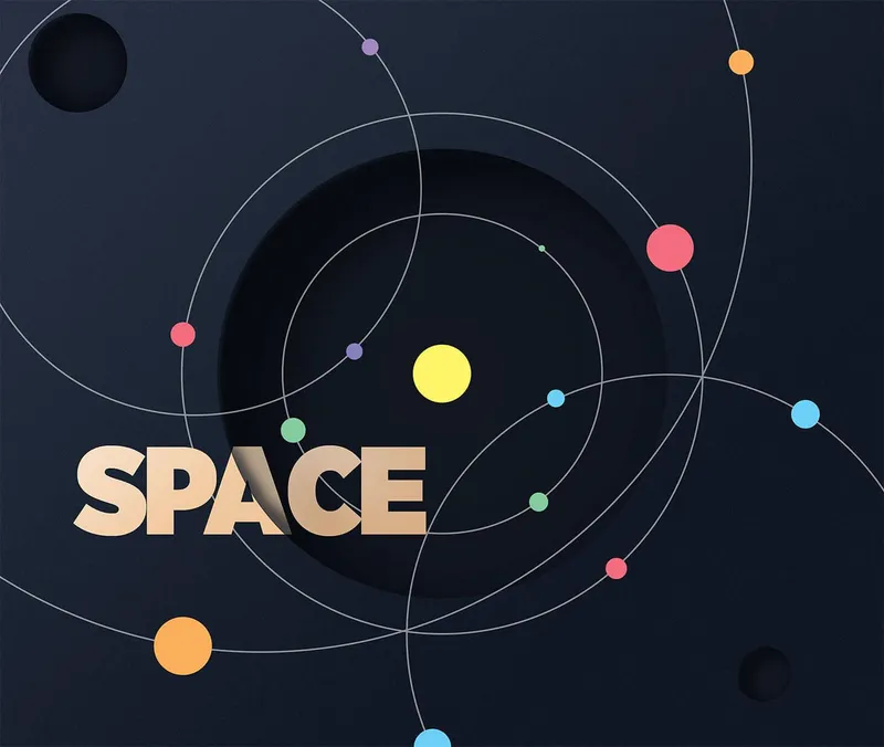 MODO creative direction — space themed typographic illustration