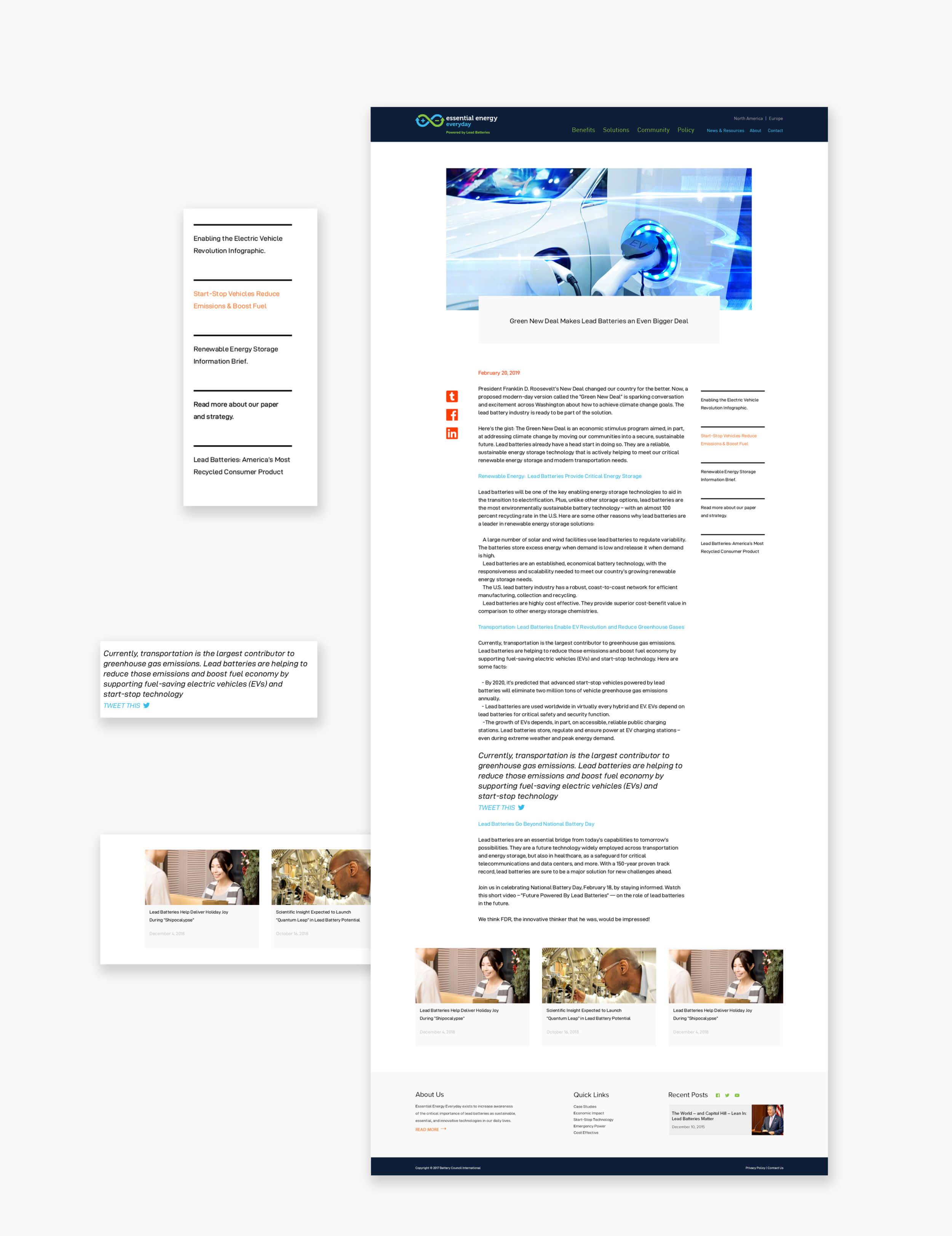 Essential Energy inner page — content layout and typography
